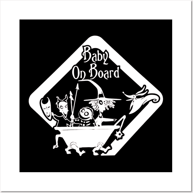 Baby On Board Nightmare Before Christmas Wall Art by dogdogwis